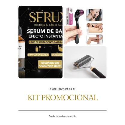 Kit Serux + Dermaroller Captain Rabbit — Kit promocional cuidado de barba